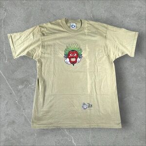 Vintage LIQUID BLUE Shirt Mens Large‎ Khaki Devil Flame The Itch 1998 Y2K Jnco